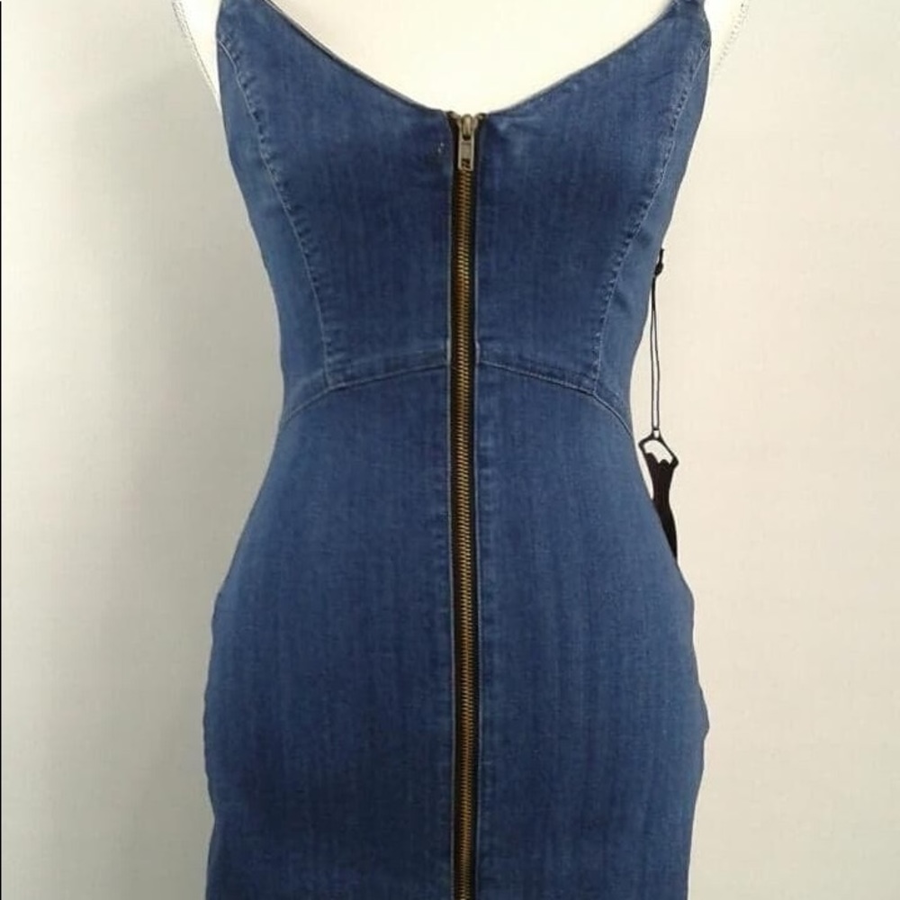 Denim T Strap Dress - Picture 4 of 4